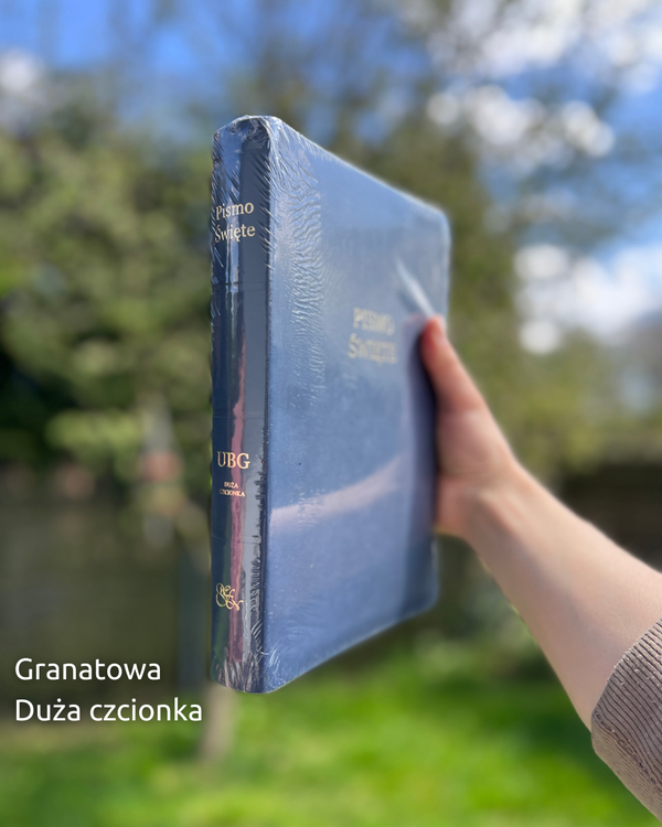 UBG - Uwspółcześniona Biblia Gdańska - Duża czcionka - Granatowa